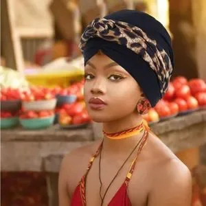 Accessories | 3 Pcs Head Wrap Black Floral Head Turbans 